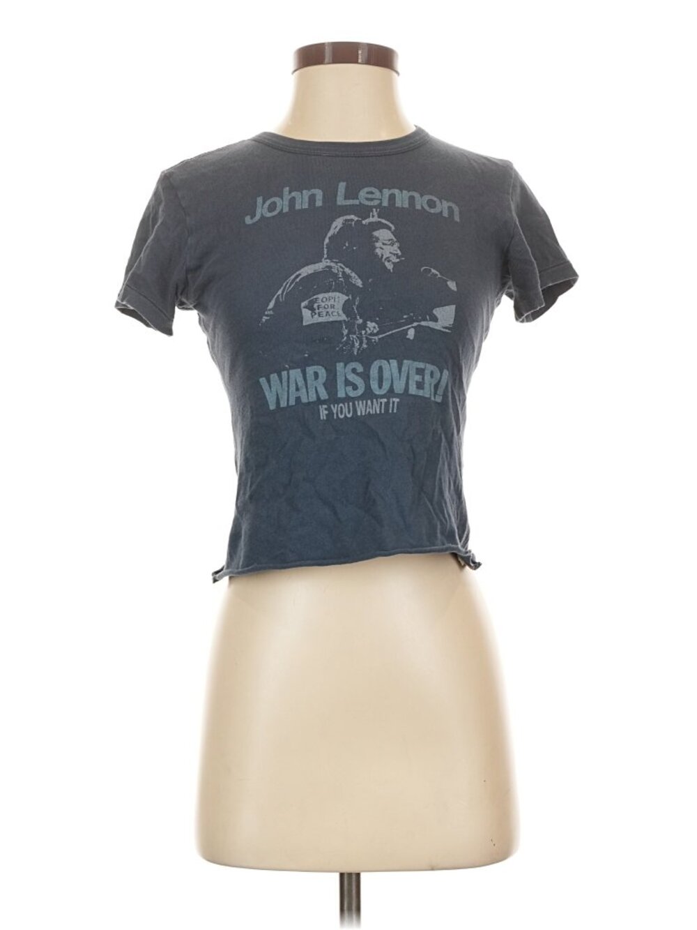 JOHN LENNON War Is Over Graphic Distressed Tee MUSIC RETRO RARE